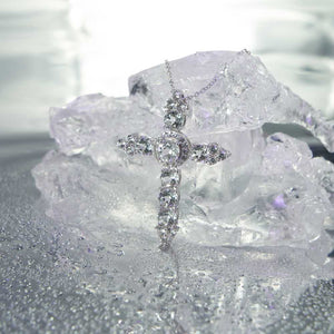 White Topa Cross Pendant