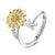 Sunflower 26 Letter Rotatable Ring