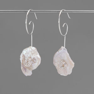 Baroque Pearl Silver Earrings