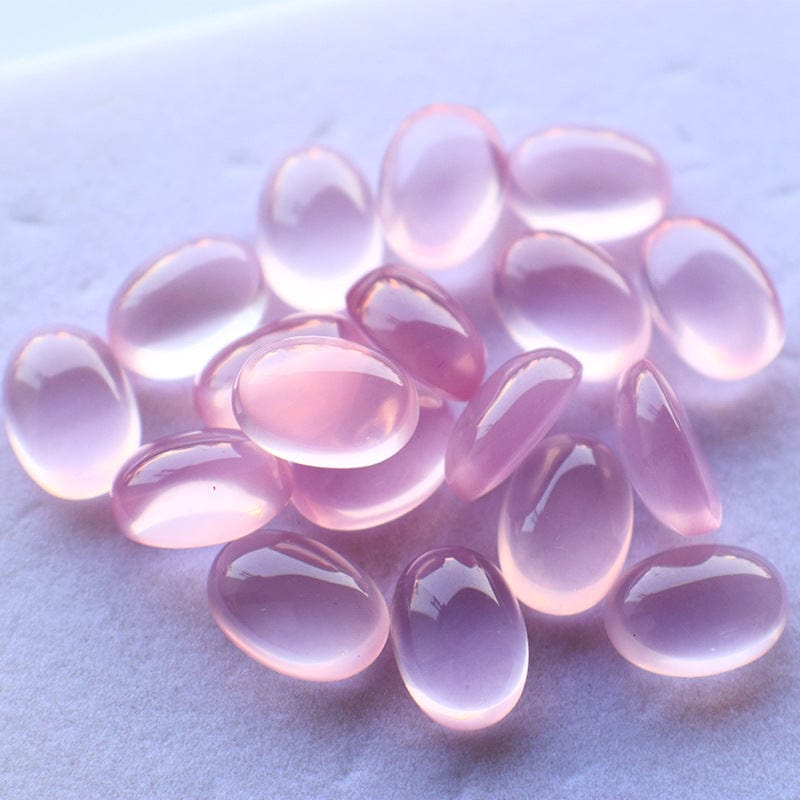 Natural Pink Crystal Gemstone Cabochons Oval