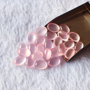 Natural Pink Crystal Gemstone Cabochons Oval