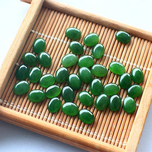 Natural Green Jasper Gemstone Cabochons Oval