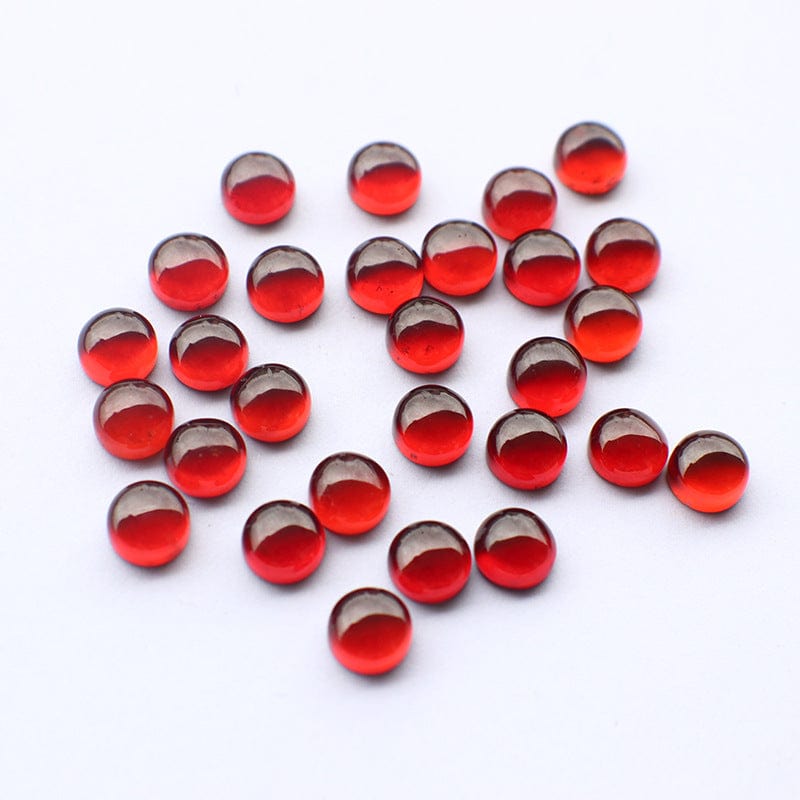 Natural Orange Garnet Gemstone Cabochons Round