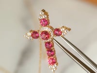 Rose Topa Cross Pendant