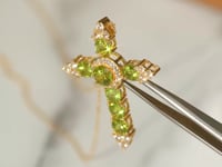 Peridot Cross Pendant