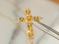 Citrine Cross Pendant