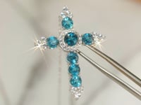 London Blue Topaz Cross Pendant