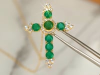 Chrysoprase Cross Pendant