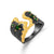 Chrome Diopside/Peridot/Rose Garnet  Interface Ring