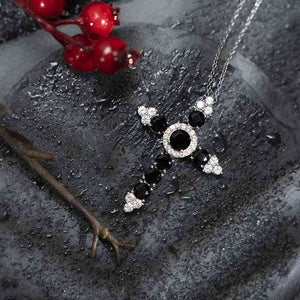 Black Onyx Cross Pendant