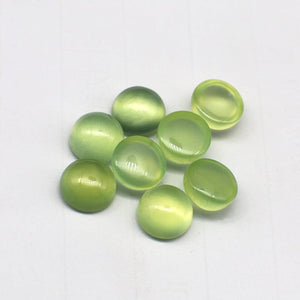 Natural Prehnite Round Gemstone Cabochons