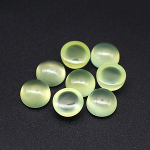 Natural Prehnite Round Gemstone Cabochons