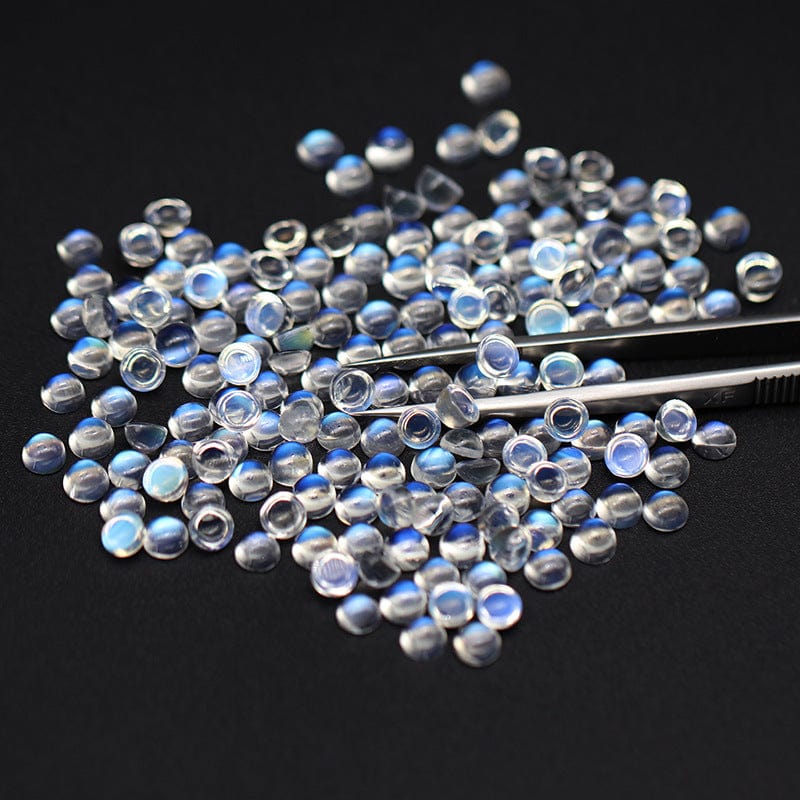 Natural Blue Moonstone Gemstone Cabochons round