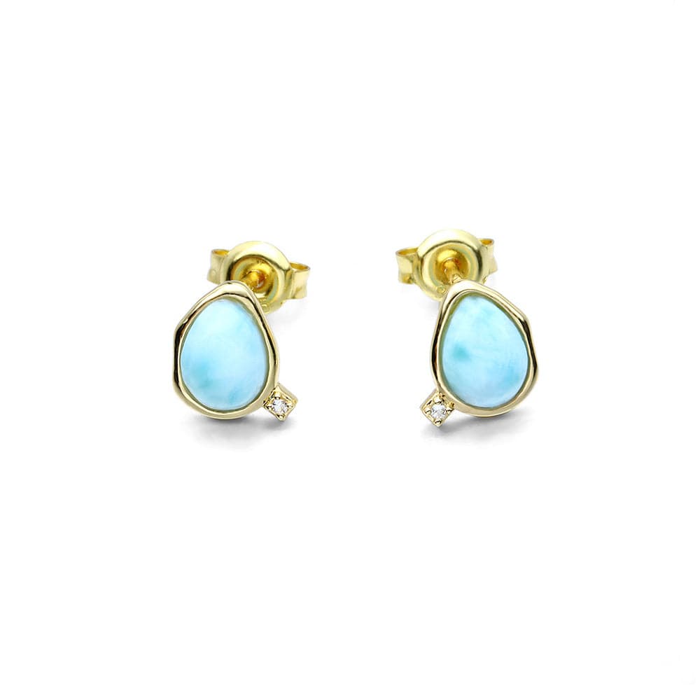 Sparkling Larimar Earrings