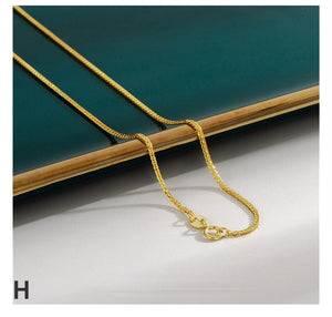 Accessories-Sterling Silver18k Gold Plated Basic Chain Necklace