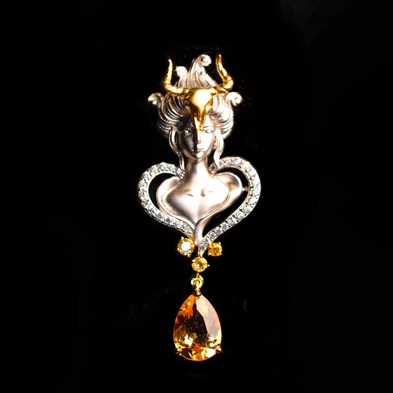 Citrine Bullhead Pendant