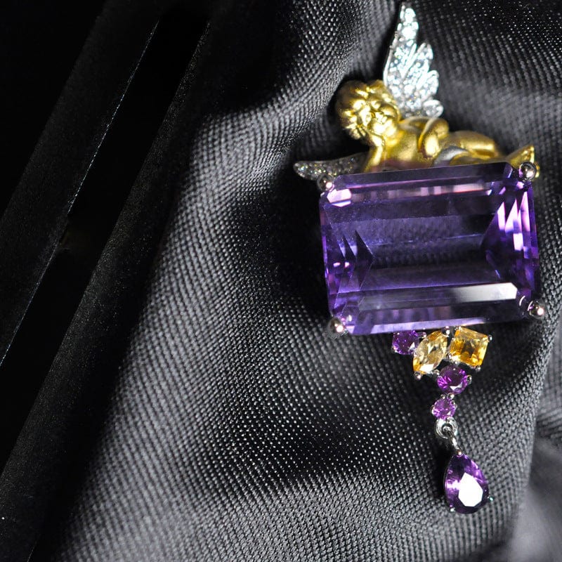 Amethyst Angel Pendant