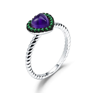 Amethyst Heart Ring