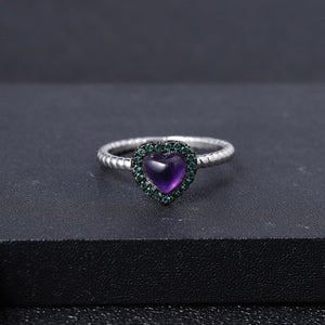 Amethyst Heart Ring