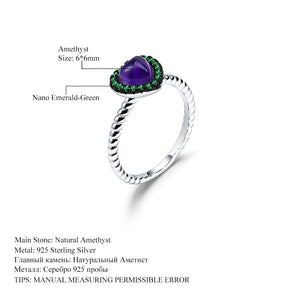 Amethyst Heart Ring