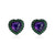 Amethyst Heart Earrings