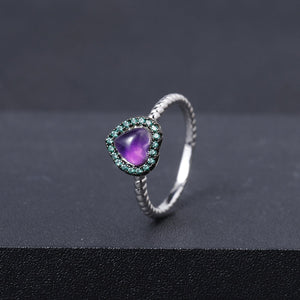 Amethyst Heart Ring