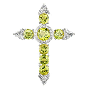 Peridot Cross Pendant