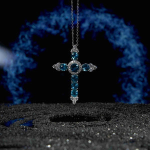 London Blue Topaz Cross Pendant