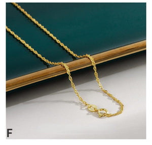 Accessories-Sterling Silver18k Gold Plated Basic Chain Necklace