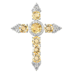 Citrine Cross Pendant