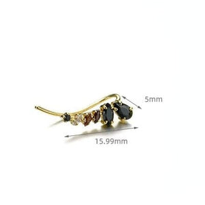 Black  Zirconia Gradient Colour Ear Crawlers