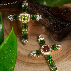 ‘Green Garden’Collection Cross Pendant