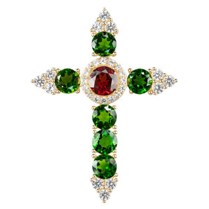 ‘Green Garden’Collection Cross Pendant