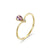 V-shaped Teardrop Amethyst Topaz Ring