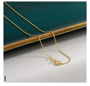 Accessories-Sterling Silver18k Gold Plated Basic Chain Necklace