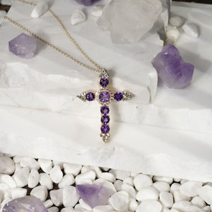 Amethyst Cross Pendant