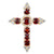 Garnet Cross Pendant