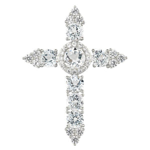 White Topa Cross Pendant