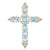 Sky Blue Topaz Cross Pendant