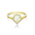 V-shaped Moonstone Set Ring