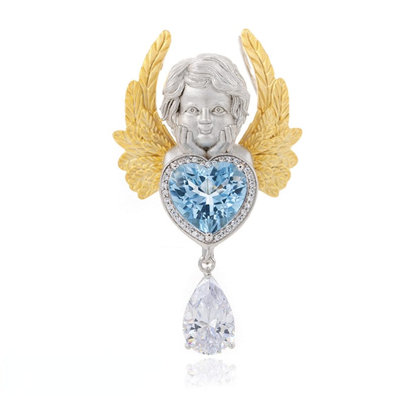 Angel Topaz  Brooch  Dual-Use Pendant