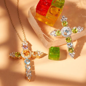 ‘COLORFUL CANDY’Collection Cross Pendant