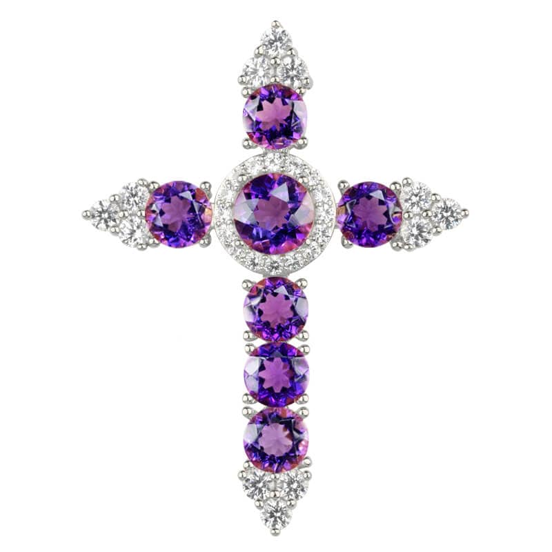 Amethyst Cross Pendant