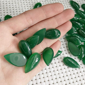 Natural Green Chalcedony Gemstone Cabochons Oval