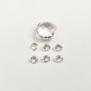 Natural White Topaz Round