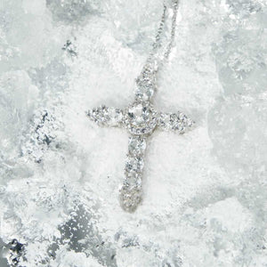 White Topa Cross Pendant