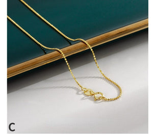 Accessories-Sterling Silver18k Gold Plated Basic Chain Necklace