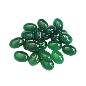 Natural Green Chalcedony Gemstone Cabochons Oval