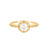 Gold Glittering Moissanite Gemstone Ring