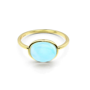 Oval Larimar Ring